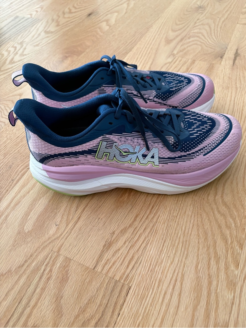 Hoka Skyflow Max Cushion Running Shoes - Midnight / Pink Twilight - Womens 9.5
